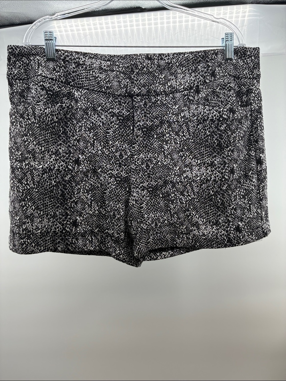 INC International Concepts Black & White Textured High Waist Shorts